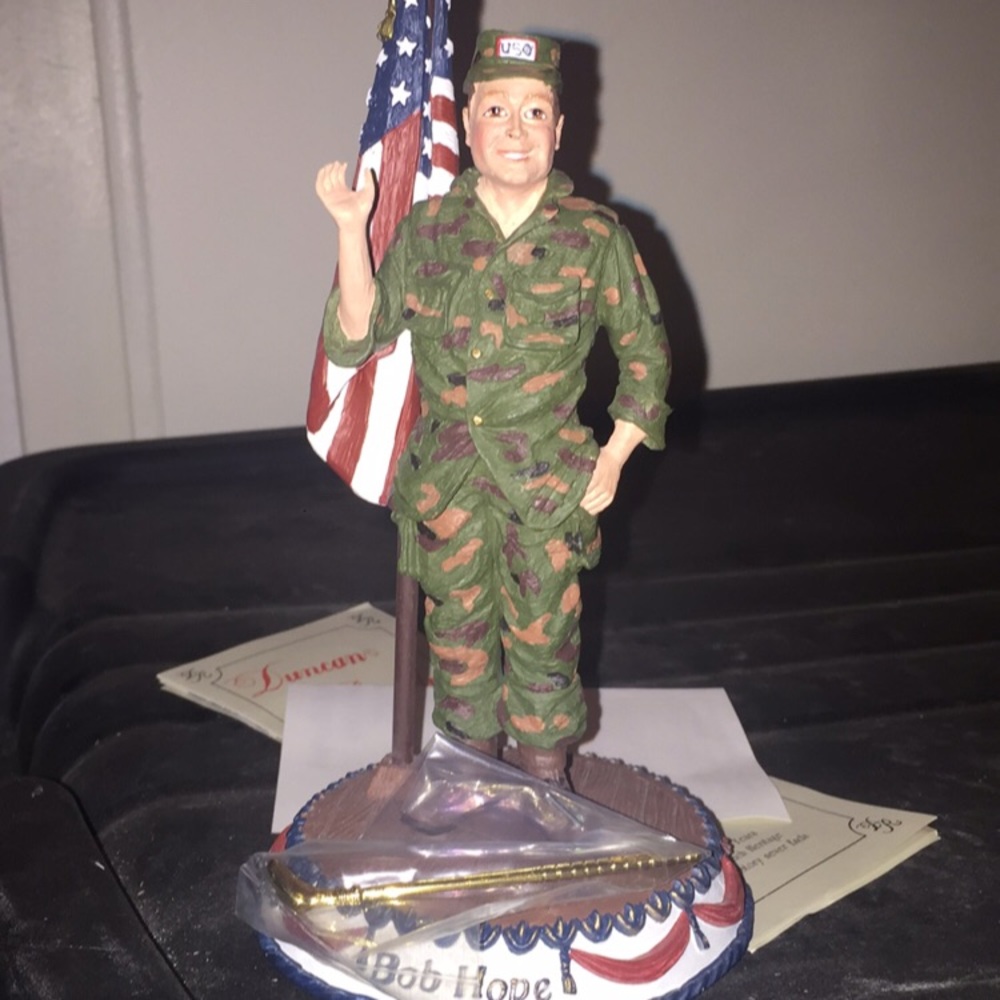 NWT For Veteran- Bob Hope USO Collectible Figurine By Duncan Royale Collectibles